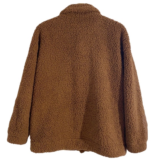 Brown Teddy Bear Fleece Zip Up Jackets, Size XL - Picture 4 of 12